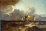 Joseph Mallord William Turner Canvas Paintings - Ships Bearing Up for Anchorage